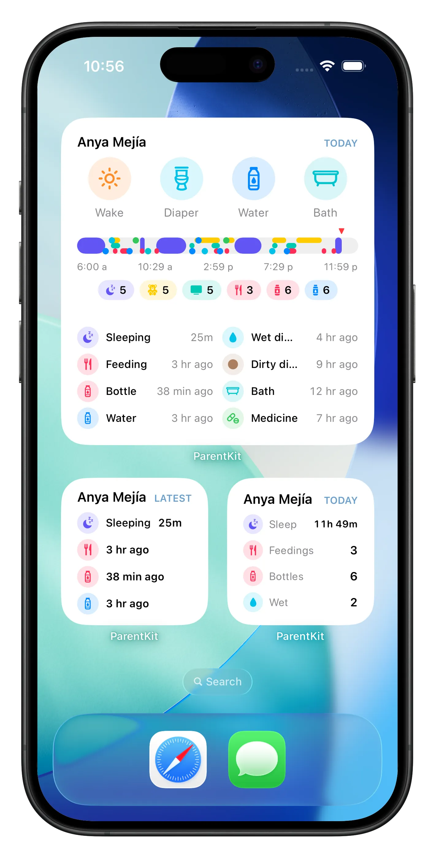ParentKit Home Screen widgets